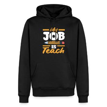 Lustiges Lehrer Lehrerinnen Geschenk - Männer Premium Bio Hoodie - Schwarz - Vorne - Nico (187cm)