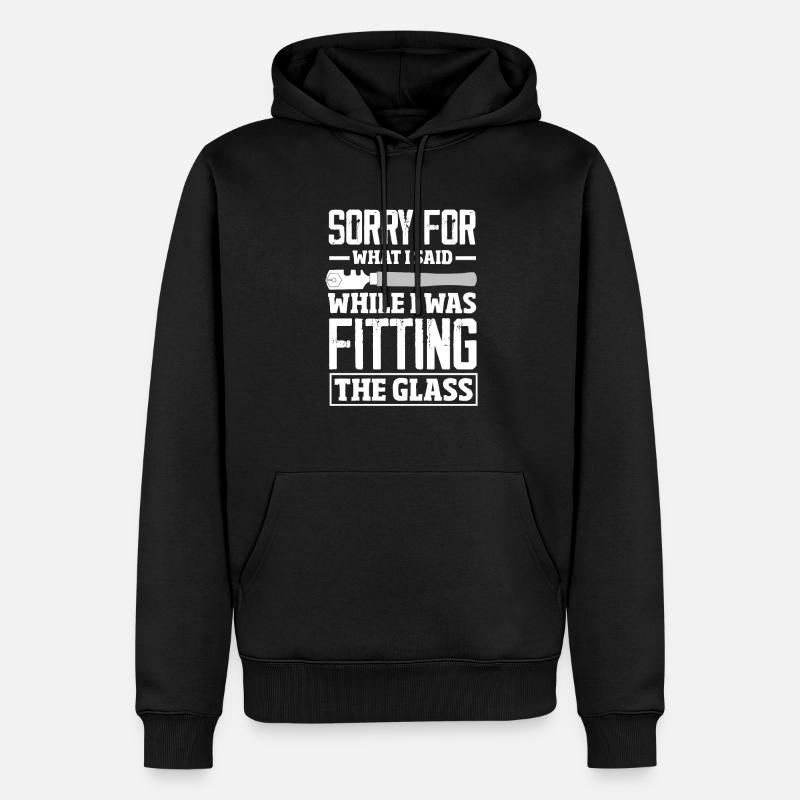 Glaser Geschenk - Männer Premium Bio Hoodie - Schwarz