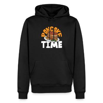 Lustiges Pfannkuchenliebhaber Geschenk - Männer Premium Bio Hoodie - Schwarz - Vorne - Nico (187cm)