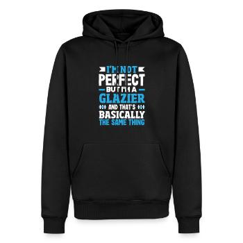 Glaser Geschenk - Männer Premium Bio Hoodie - Schwarz - Vorne - Nico (187cm)