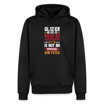 Glaser Geschenk - Männer Premium Bio Hoodie - Schwarz - Vorne - Nico (187cm)