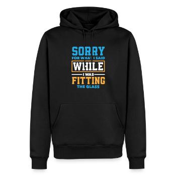Glaser Geschenk - Männer Premium Bio Hoodie - Schwarz - Vorne - Nico (187cm)