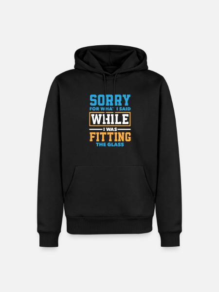 Glaser Geschenk - Männer Premium Bio Hoodie - Schwarz