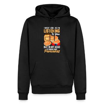 Lustiges Pfannkuchenliebhaber Geschenk - Männer Premium Bio Hoodie - Schwarz - Vorne - Nico (187cm)
