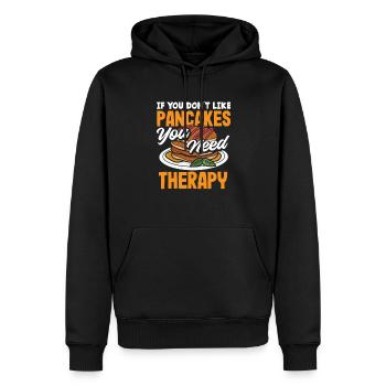 Lustiges Pfannkuchenliebhaber Geschenk - Männer Premium Bio Hoodie - Schwarz - Vorne - Nico (187cm)