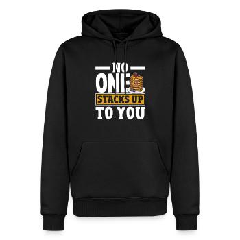 Lustiges Pfannkuchenliebhaber Geschenk - Männer Premium Bio Hoodie - Schwarz - Vorne - Nico (187cm)