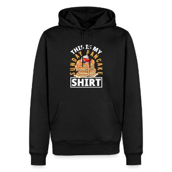Lustiges Pfannkuchenliebhaber Geschenk - Männer Premium Bio Hoodie - Schwarz - Vorne - Nico (187cm)