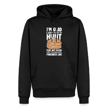Lustiges Pfannkuchenliebhaber Geschenk - Männer Premium Bio Hoodie - Schwarz - Vorne - Nico (187cm)