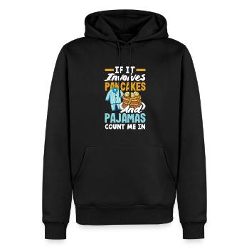 Lustiges Pfannkuchenliebhaber Geschenk - Männer Premium Bio Hoodie - Schwarz - Vorne - Nico (187cm)
