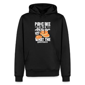 Lustiges Pfannkuchenliebhaber Geschenk - Männer Premium Bio Hoodie - Schwarz - Vorne - Nico (187cm)