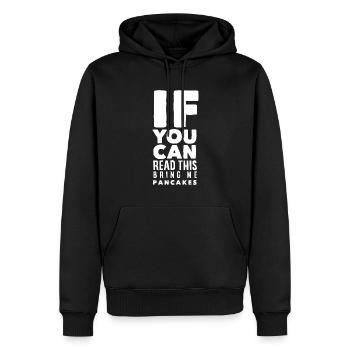Lustiges Pfannkuchenliebhaber Geschenk - Männer Premium Bio Hoodie - Schwarz - Vorne - Nico (187cm)