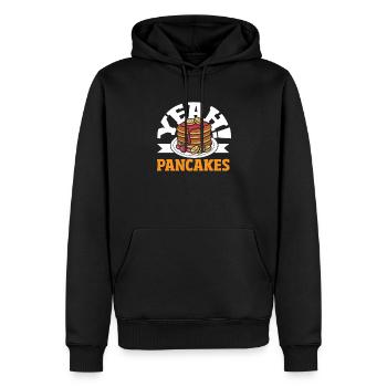 Lustiges Pfannkuchenliebhaber Geschenk - Männer Premium Bio Hoodie - Schwarz - Vorne - Nico (187cm)