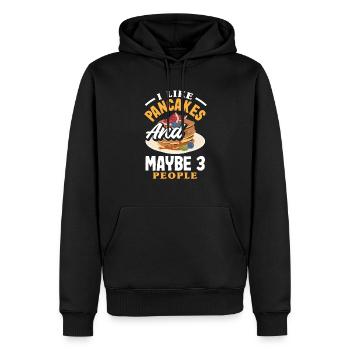 Lustiges Pfannkuchenliebhaber Geschenk - Männer Premium Bio Hoodie - Schwarz - Vorne - Nico (187cm)