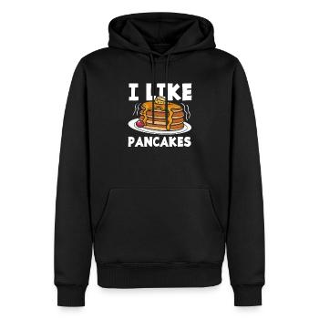 Lustiges Pfannkuchenliebhaber Geschenk - Männer Premium Bio Hoodie - Schwarz - Vorne - Nico (187cm)