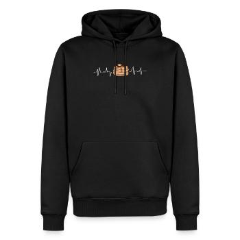 Lustiges Pfannkuchenliebhaber Geschenk - Männer Premium Bio Hoodie - Schwarz - Vorne - Nico (187cm)