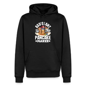 Lustiges Pfannkuchenliebhaber Geschenk - Männer Premium Bio Hoodie - Schwarz - Vorne - Nico (187cm)