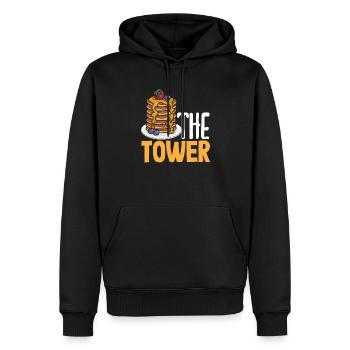Lustiges Pfannkuchenliebhaber Geschenk - Männer Premium Bio Hoodie - Schwarz - Vorne - Nico (187cm)