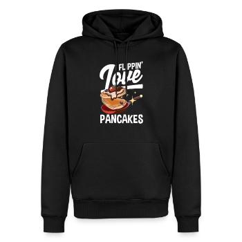 Lustiges Pfannkuchenliebhaber Geschenk - Männer Premium Bio Hoodie - Schwarz - Vorne - Nico (187cm)