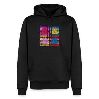Lustiges Pfannkuchenliebhaber Geschenk - Männer Premium Bio Hoodie - Schwarz - Vorne - Nico (187cm)