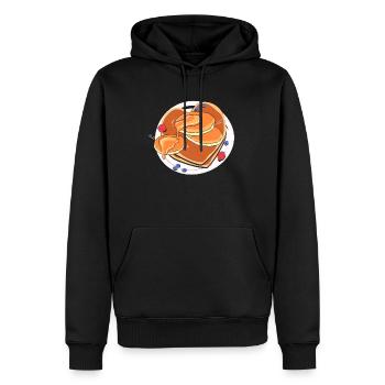 Lustiges Pfannkuchenliebhaber Geschenk - Männer Premium Bio Hoodie - Schwarz - Vorne - Nico (187cm)