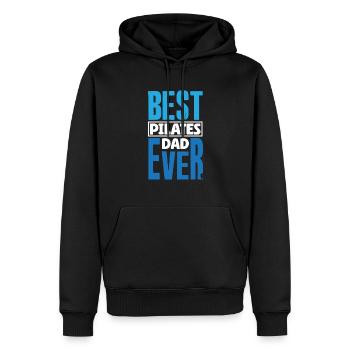 Best Pilates Dad Ever - Men’s Premium Organic Hoodie - black - Front - Nico (187cm)