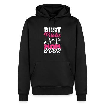 Best Pilates Mom Ever - Men’s Premium Organic Hoodie - black - Front - Nico (187cm)