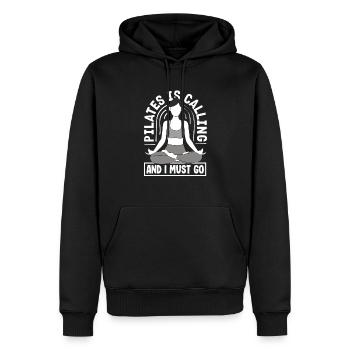 Le Pilates m’appelle et je dois y aller - Sweat à capuche Premium bio Homme - noir - Devant - Nico (187cm)