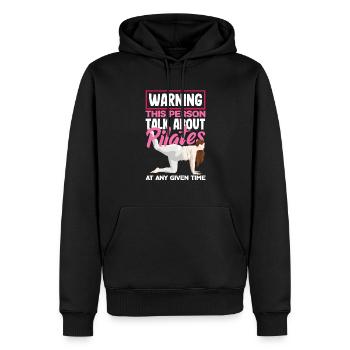 Attention : Cette personne parle de Pilates - Sweat à capuche Premium bio Homme - noir - Devant - Nico (187cm)