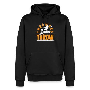 Diskus Diskuswurf Leichtathlet Sportler Geschenk - Männer Premium Bio Hoodie - Schwarz - Vorne - Nico (187cm)