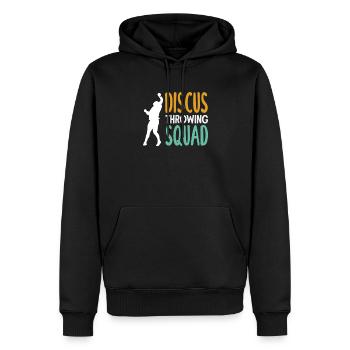 Lancer du disque Athlète Cadeau d’athlète - Sweat à capuche Premium bio Homme - noir - Devant - Nico (187cm)