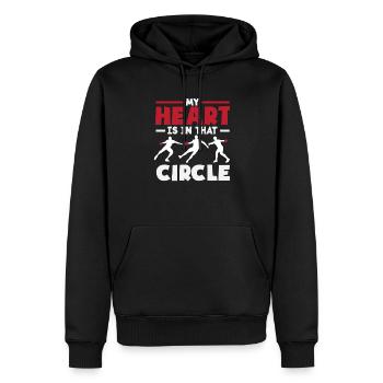Lancer du disque Athlète Cadeau d’athlète - Sweat à capuche Premium bio Homme - noir - Devant - Nico (187cm)