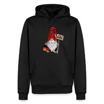 Babo Gnome Noël Gnome - Sweat à capuche Premium bio Homme - noir - Devant - Nico (187cm)