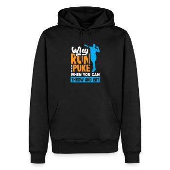 Diskus Diskuswurf Leichtathlet Sportler Geschenk - Männer Premium Bio Hoodie - Schwarz - Vorne - Nico (187cm)