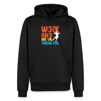 Diskus Diskuswurf Leichtathlet Sportler Geschenk - Männer Premium Bio Hoodie - Schwarz - Vorne - Nico (187cm)