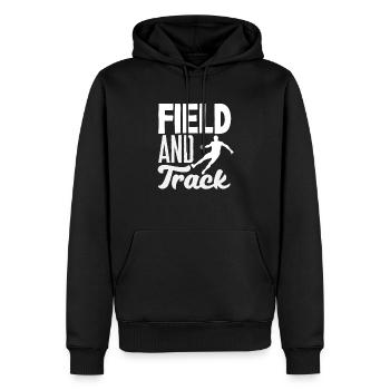 Athletics Athletes - Men’s Premium Organic Hoodie - black - Front - Nico (187cm)
