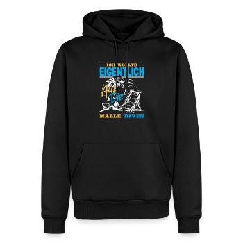 Mallorca Party Crew Mallorca Urlaub - Männer Premium Bio Hoodie - Schwarz - Vorne - Nico (187cm)