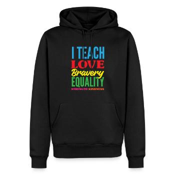 Lustiges Lehrer Lehrerinnen Geschenk - Männer Premium Bio Hoodie - Schwarz - Vorne - Nico (187cm)