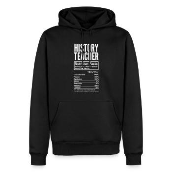 Drôle de professeur Cadeau d’enseignant - Sweat à capuche Premium bio Homme - noir - Devant - Nico (187cm)