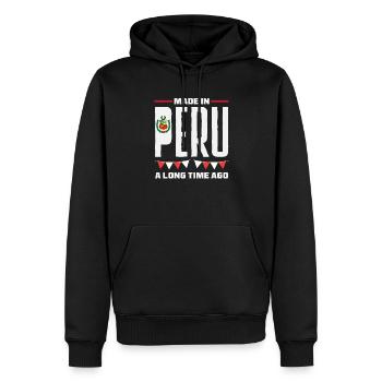 Peru Peruaner Geschenk - Männer Premium Bio Hoodie - Schwarz - Vorne - Nico (187cm)