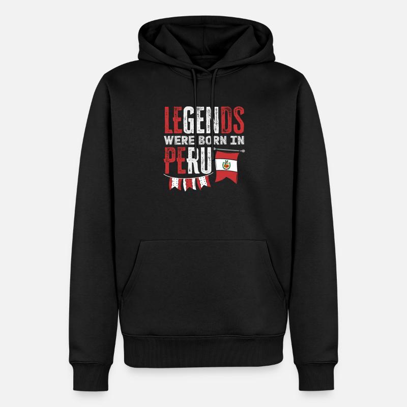 Peru Peruaner Geschenk - Männer Premium Bio Hoodie - Schwarz