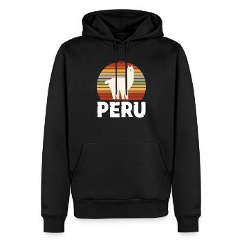 Peru Peruaner Geschenk - Männer Premium Bio Hoodie - Schwarz - Vorne - Nico (187cm)