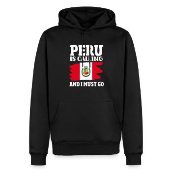 Peru Peruaner Geschenk - Männer Premium Bio Hoodie - Schwarz - Vorne - Nico (187cm)