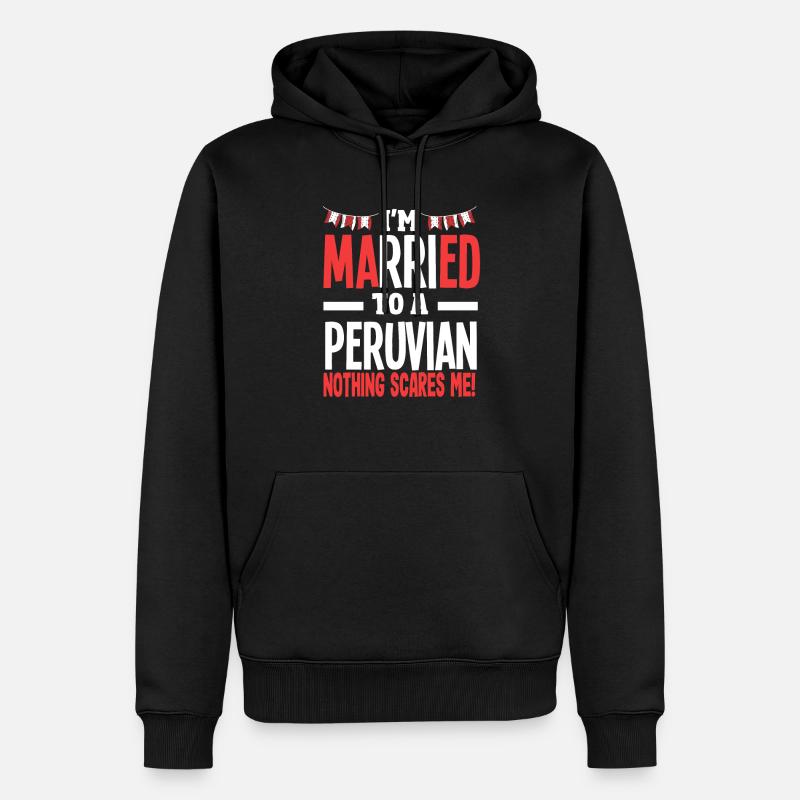 Peru Peruaner Geschenk - Männer Premium Bio Hoodie - Schwarz