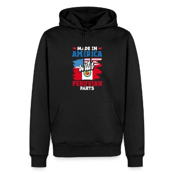 Peru Peruaner Geschenk - Männer Premium Bio Hoodie - Schwarz - Vorne - Nico (187cm)