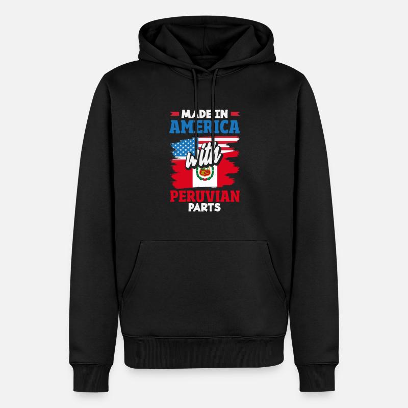 Peru Peruaner Geschenk - Männer Premium Bio Hoodie - Schwarz