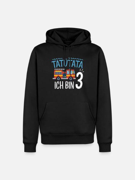 Tatütata Fire Brigade 3rd Birthday - Men’s Premium Organic Hoodie - black