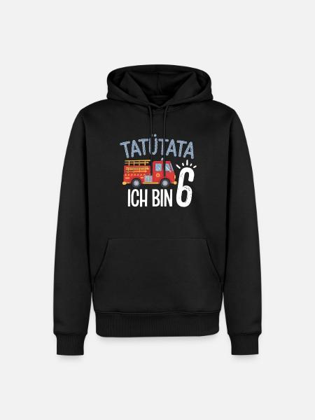 Tatütata Fire Brigade 6th Birthday - Men’s Premium Organic Hoodie - black