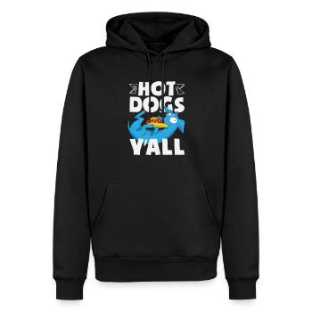 Plaisir des hot-dogs pour les amoureux des chiens - Sweat à capuche Premium bio Homme - noir - Devant - Nico (187cm)