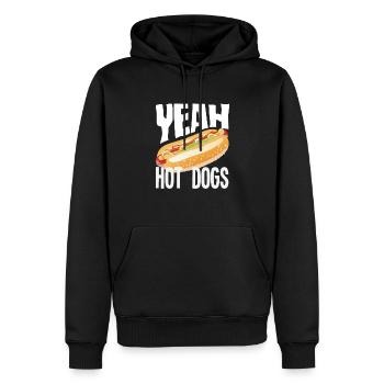 , gâteries pour hot-dogs - Sweat à capuche Premium bio Homme - noir - Devant - Nico (187cm)