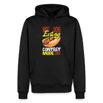 Hot Dog Eating Contest Mode On - Men’s Premium Organic Hoodie - black - Front - Nico (187cm)